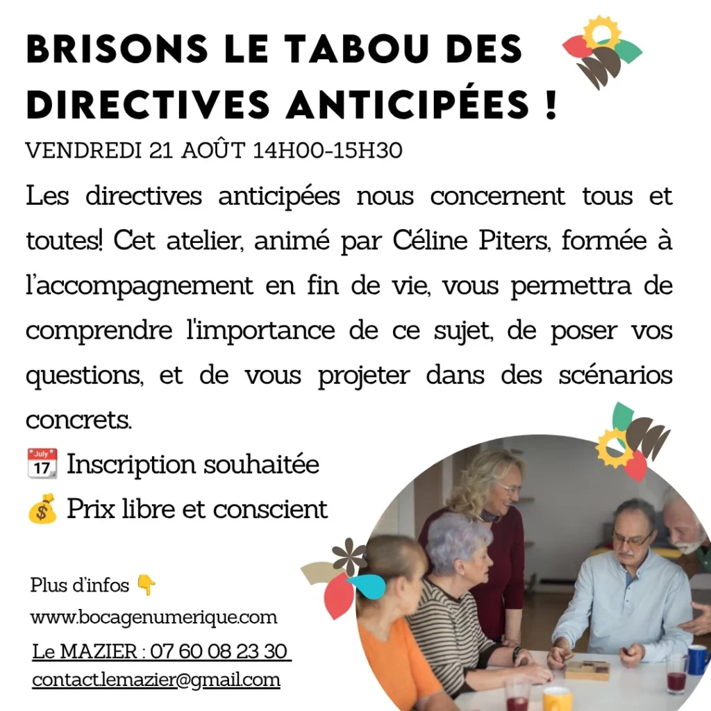 Brisons le tabou des directives anticipées 21 août 2026