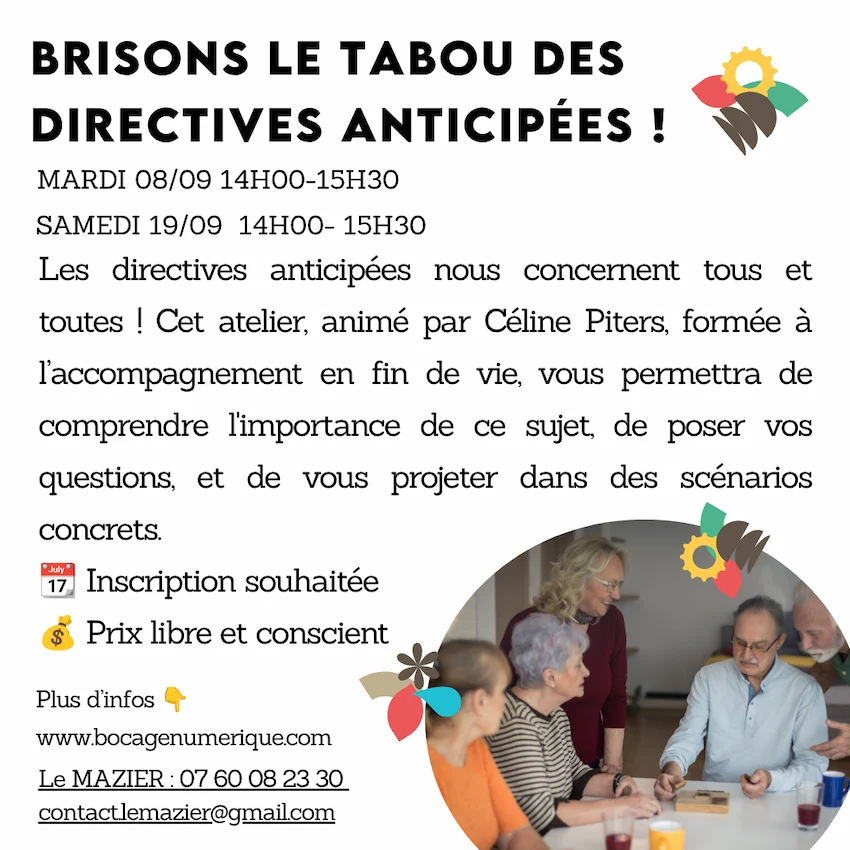Brisons le tabou des directives anticipées septembre 2026